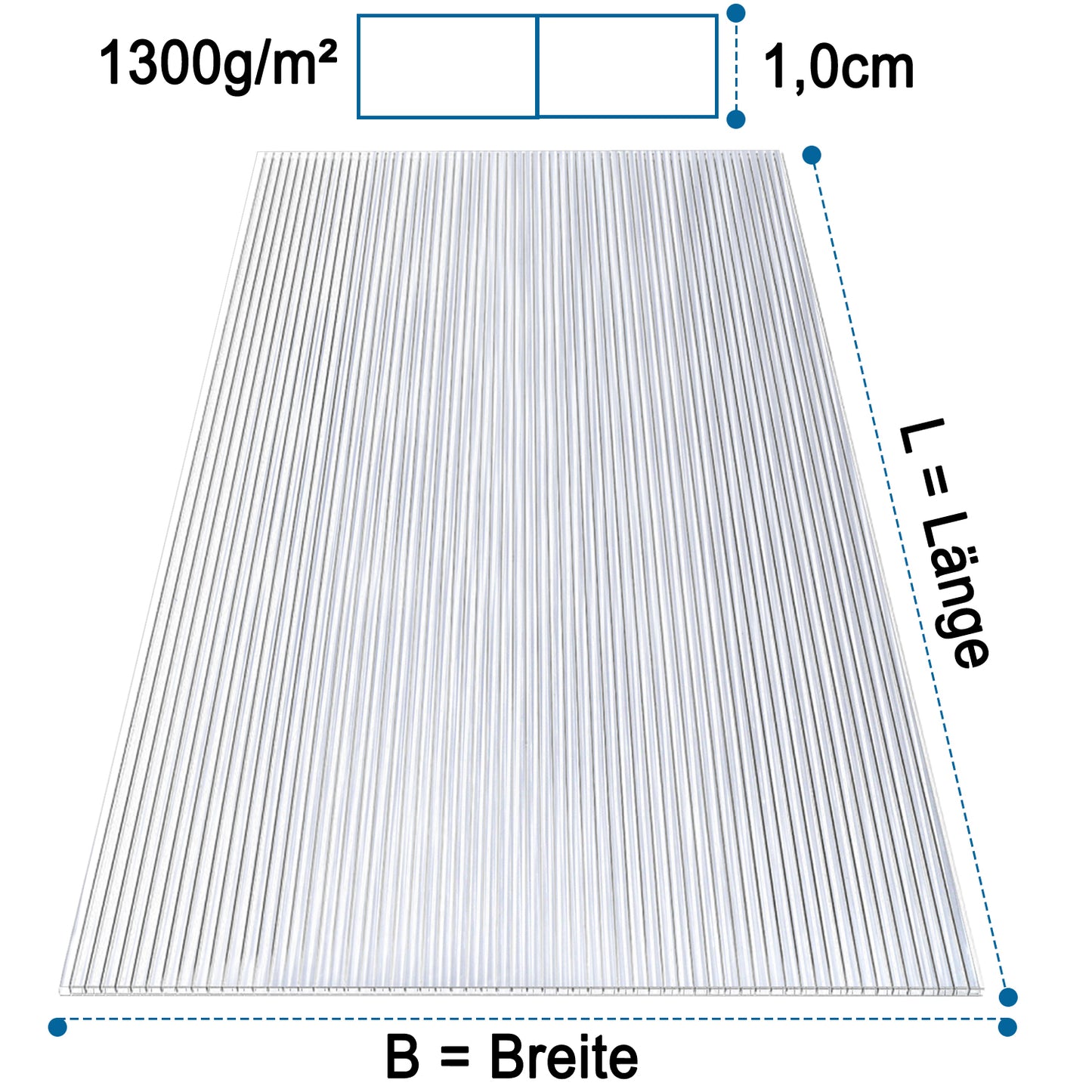 athaus - stegplatten 10mm stärke, zuschnitt nach ihrem wunsch